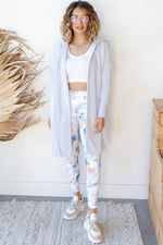 mode, longline hoodie cardigan