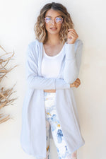 mode, longline hoodie cardigan