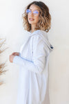 mode, longline hoodie cardigan