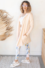 mode, longline hoodie cardigan