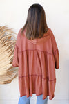 zip tiered hoodie