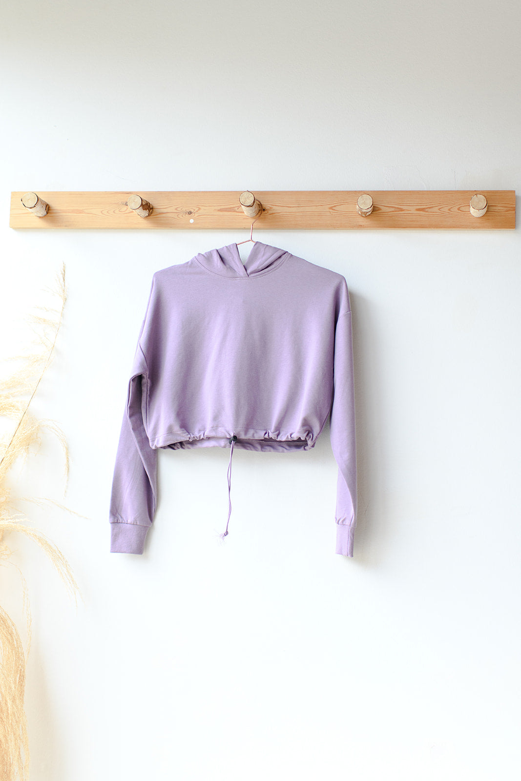 mode, porsha drawstring waist crop hoodie