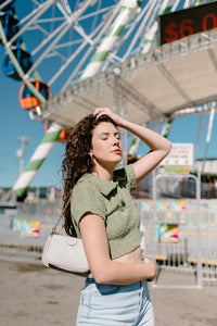mode, collared sweater crop top
