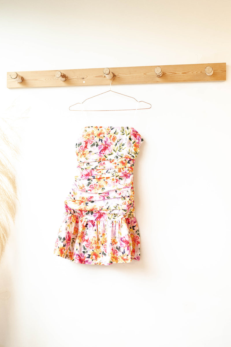 summer livin strapless mini dress