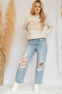 mode, best mom ever sweatshirt