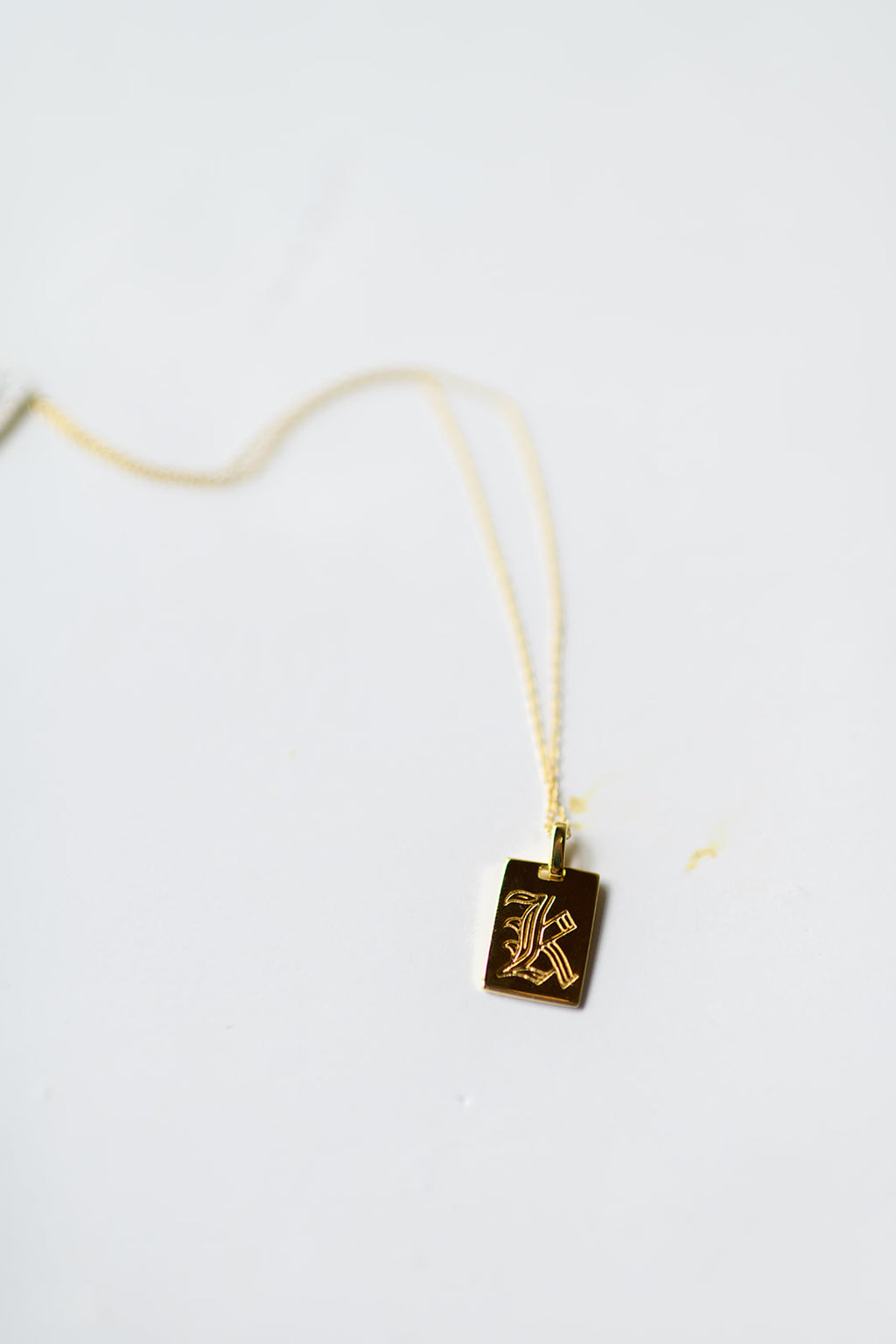 mode, old english initial pendant
