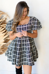 mode, tweed mini dress