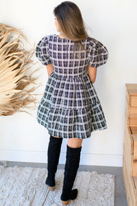 mode, tweed mini dress