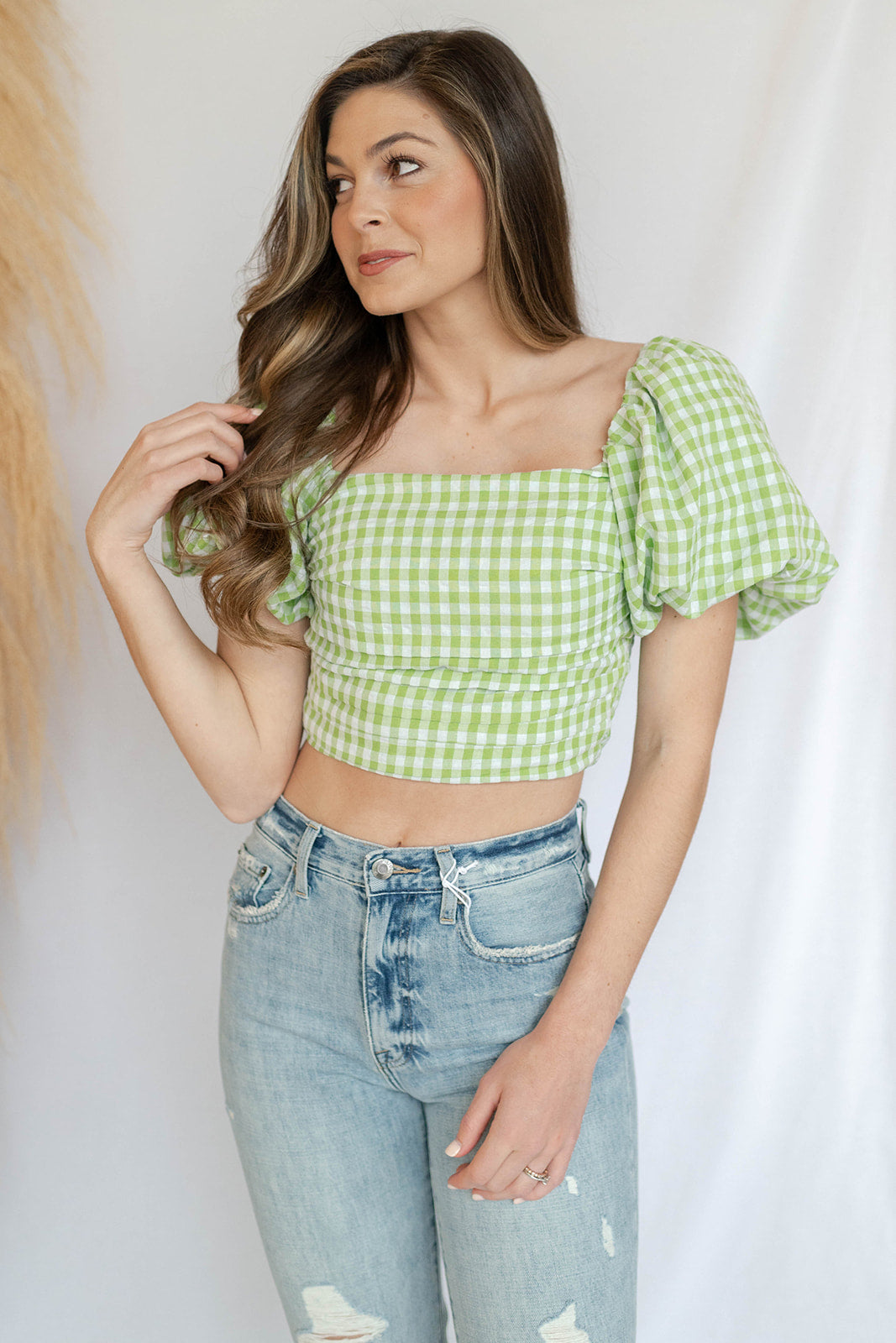mode, picnic w me gingham top