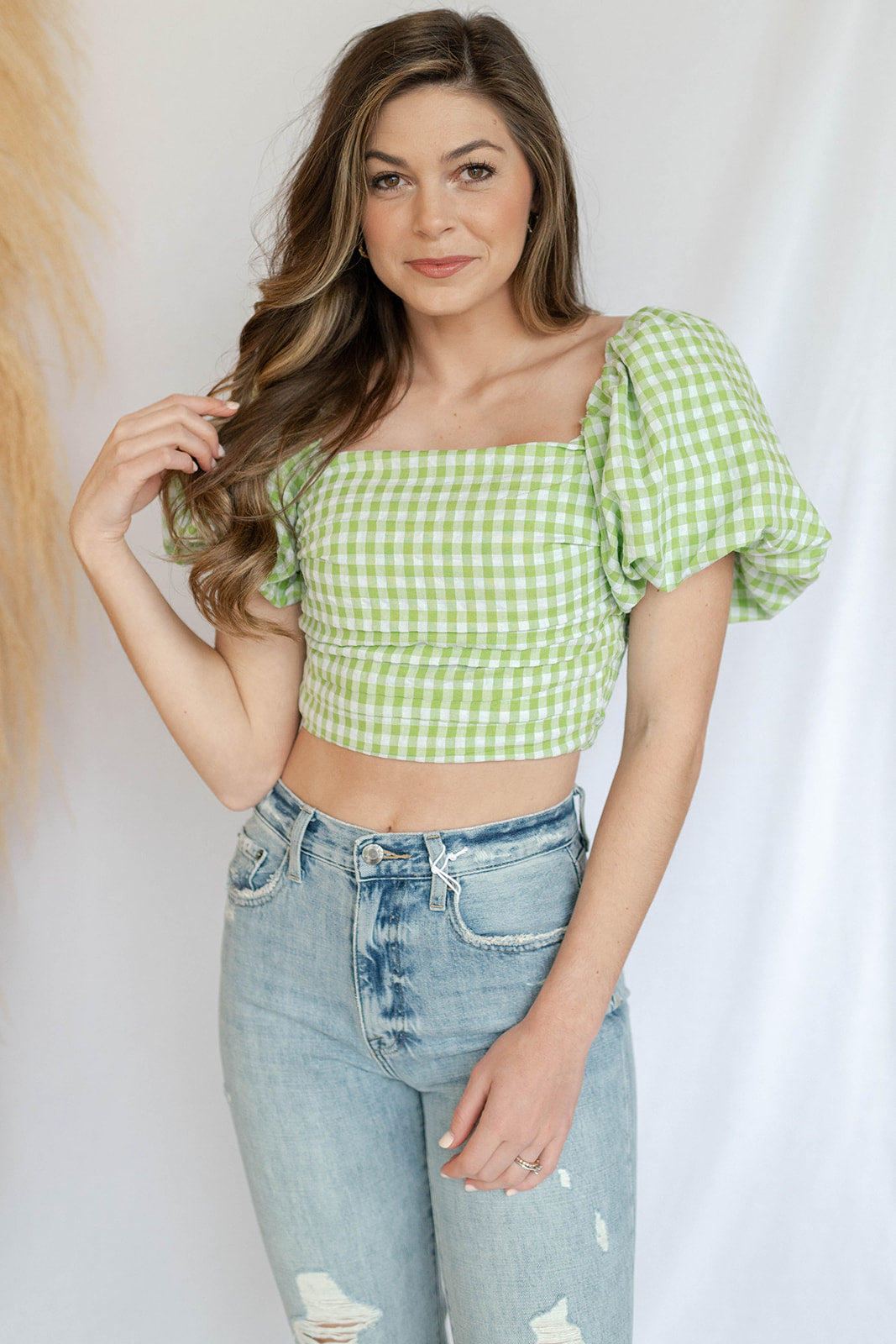 mode, picnic w me gingham top
