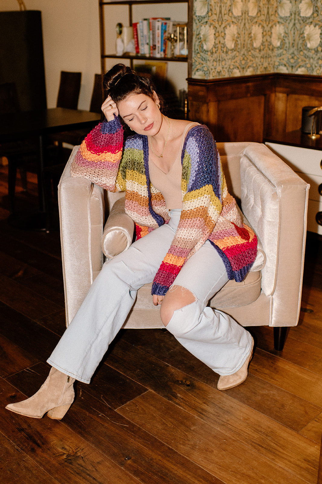 mode, cecil cardigan