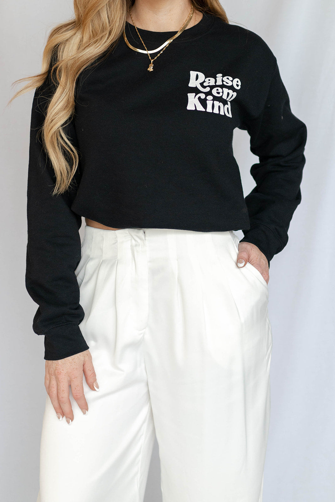mode, raise em kind sweatshirt