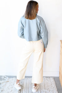 mode, cropped leather jacket