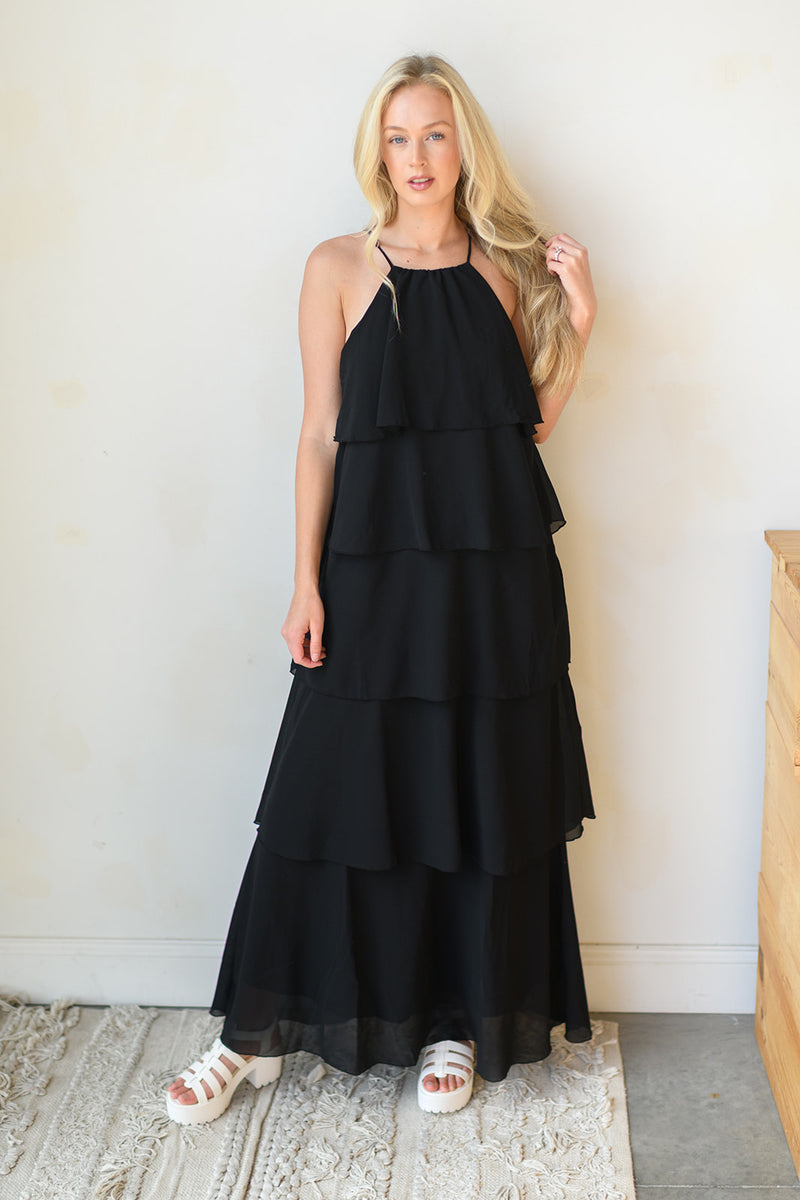 mode, joyful tiers maxi