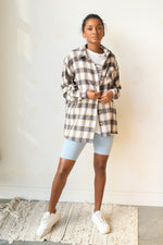 mode, lumberjane oversize button up
