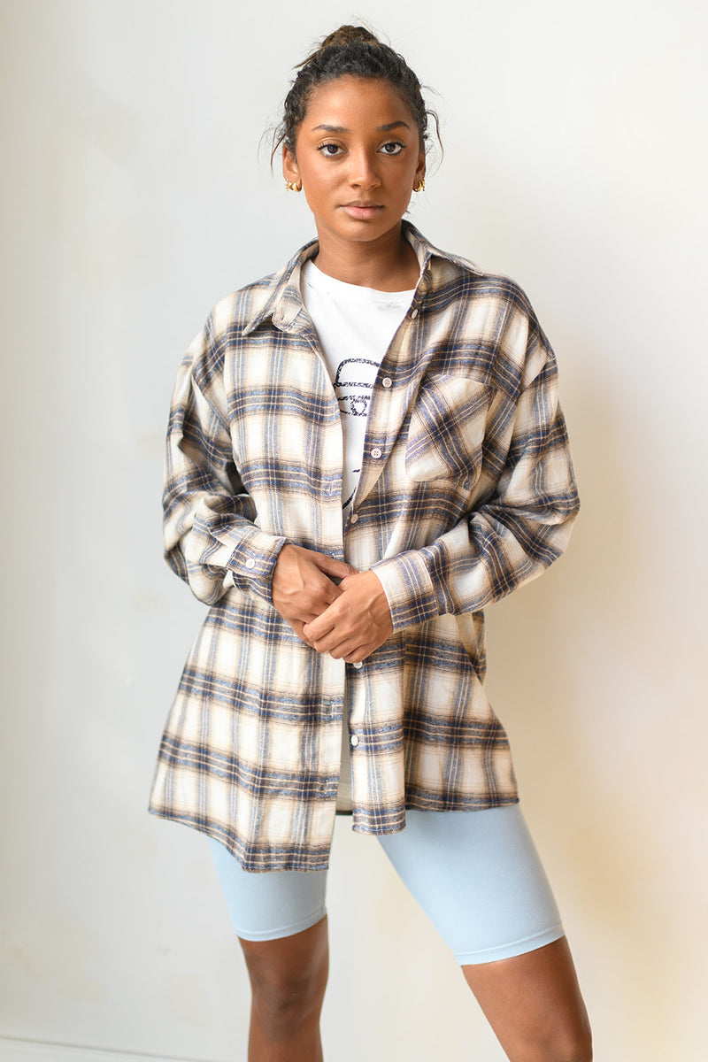 mode, lumberjane oversize button up