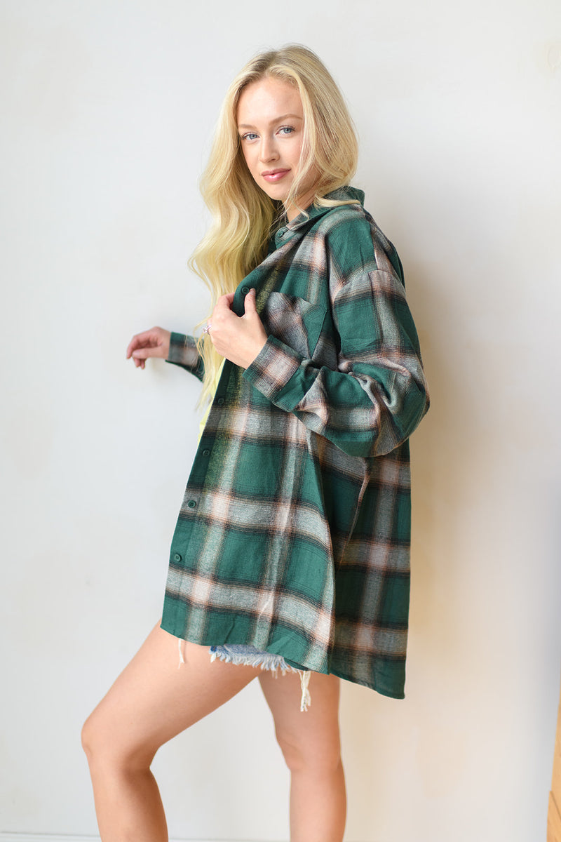 mode, lumberjackie oversized flannel