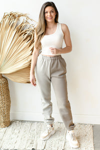 mode, plush 90's high waist joggers