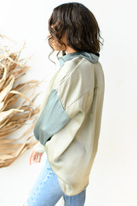 mode, eleanor satin button-up blouse