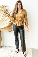 the rachel satin blouse