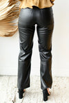 mode, leather report pants