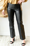 mode, leather report pants