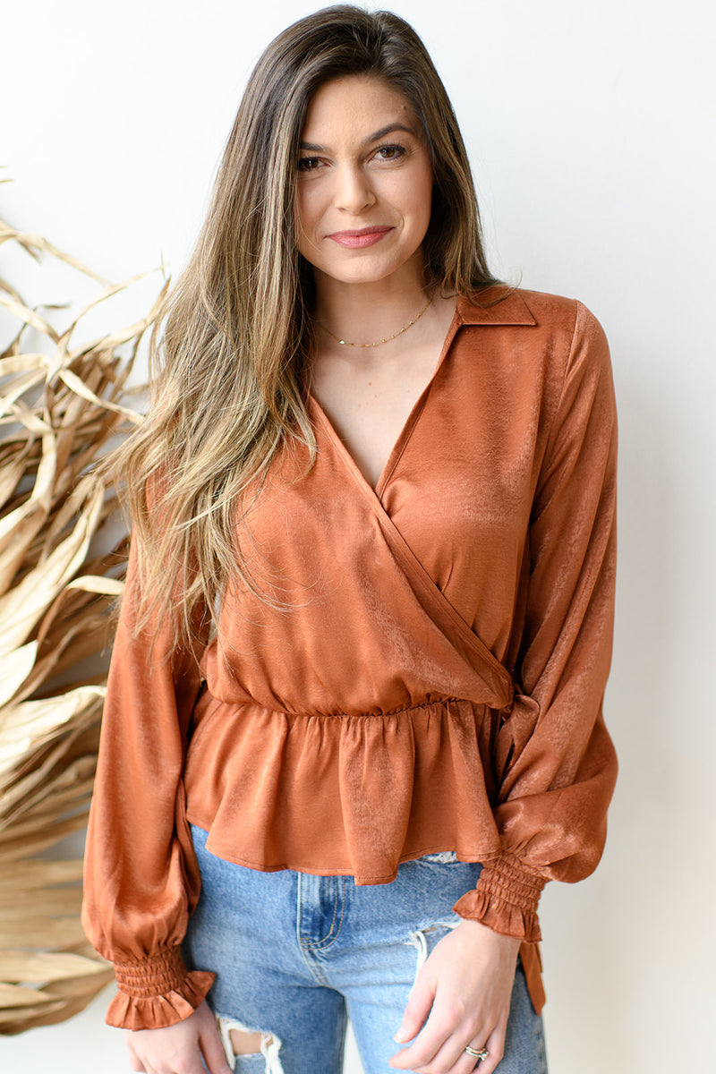 mode, the rachel satin blouse