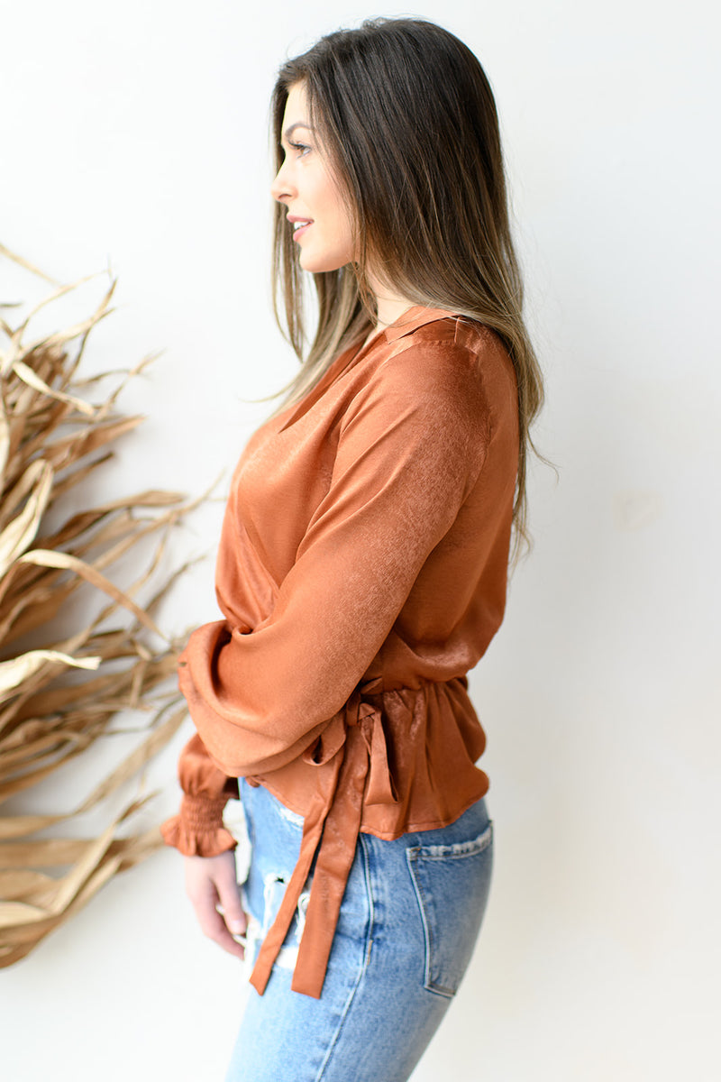 mode, the rachel satin blouse