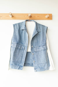 mode, denim vest