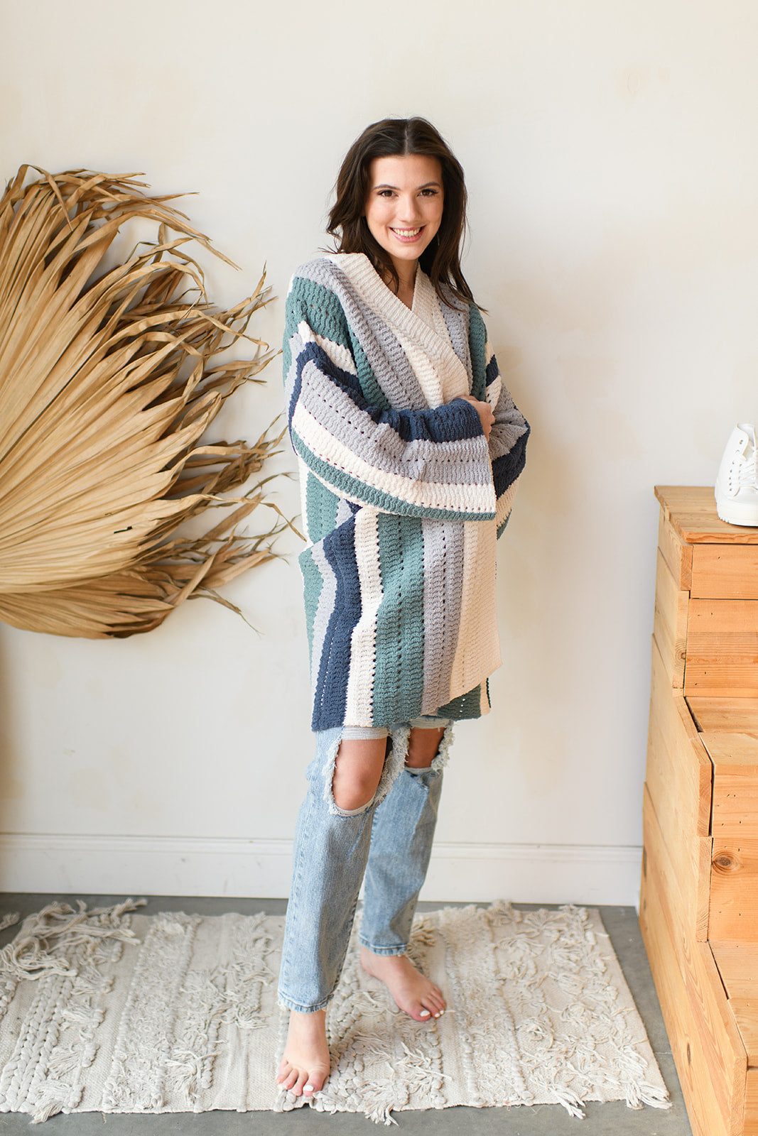 mode, love you forever open cardigan