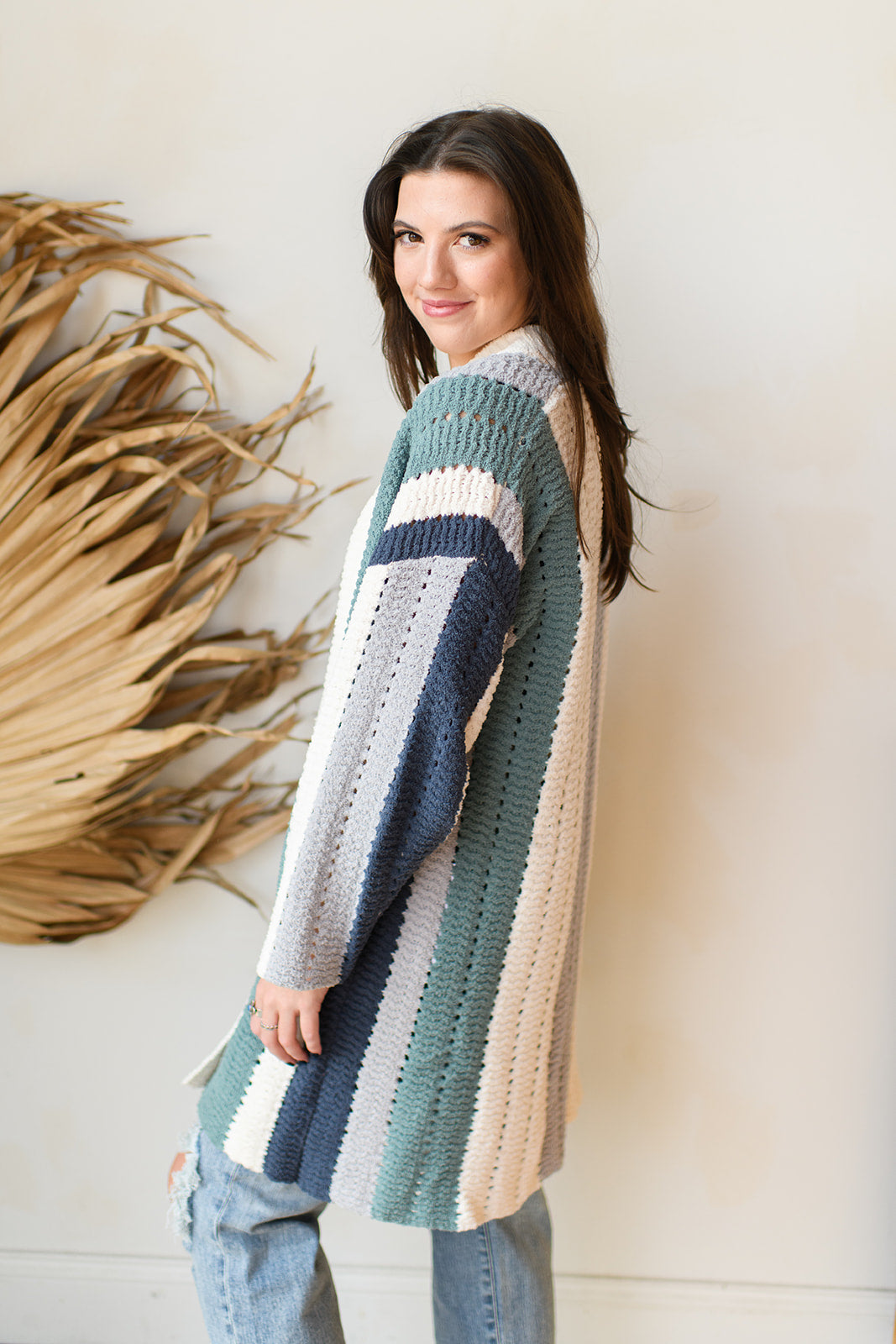 mode, love you forever open cardigan