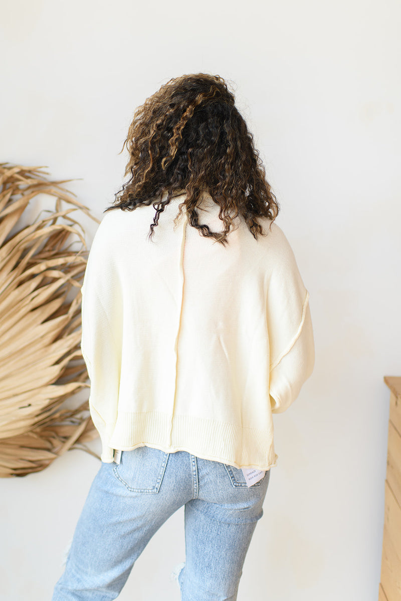 mode, providence button up sweater