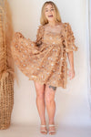 mode, field of flowers dress