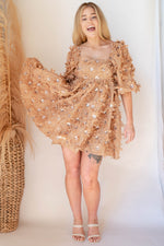 mode, field of flowers dress