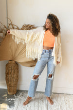 mode, for the fringe cardigan