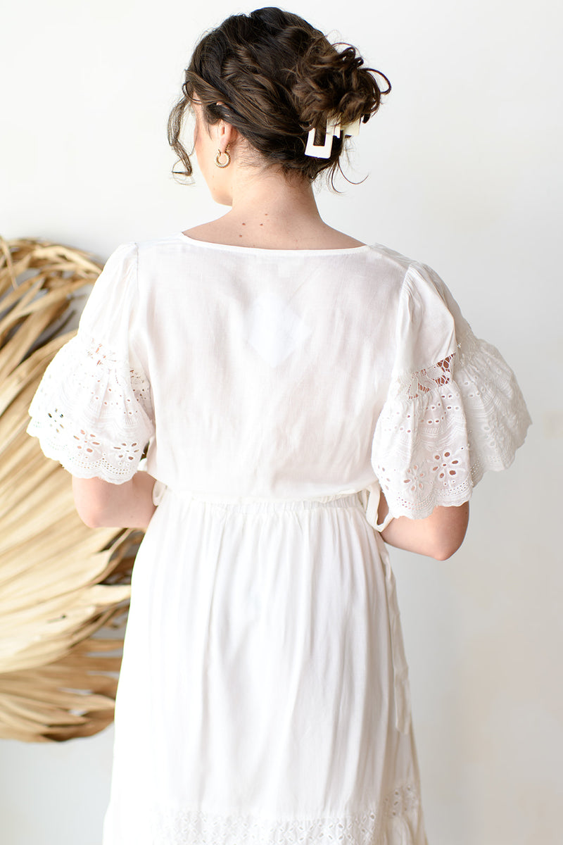 mode, fairy tale side tie blouse