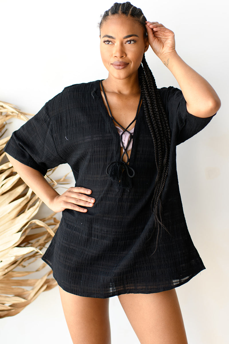 mode, oversized sheer cover up