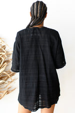 mode, oversized sheer cover up