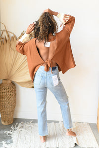 mode, ready for fall tie back sweater