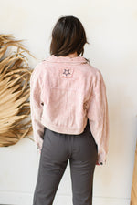 mode, cropped corduroy jacket
