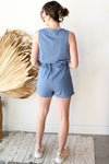 french terry sleeveless romper