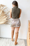 mode, turtleneck knit sleeveless top