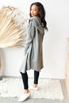 mode, longline hoodie cardigan