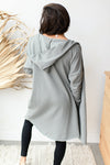 mode, longline hoodie cardigan