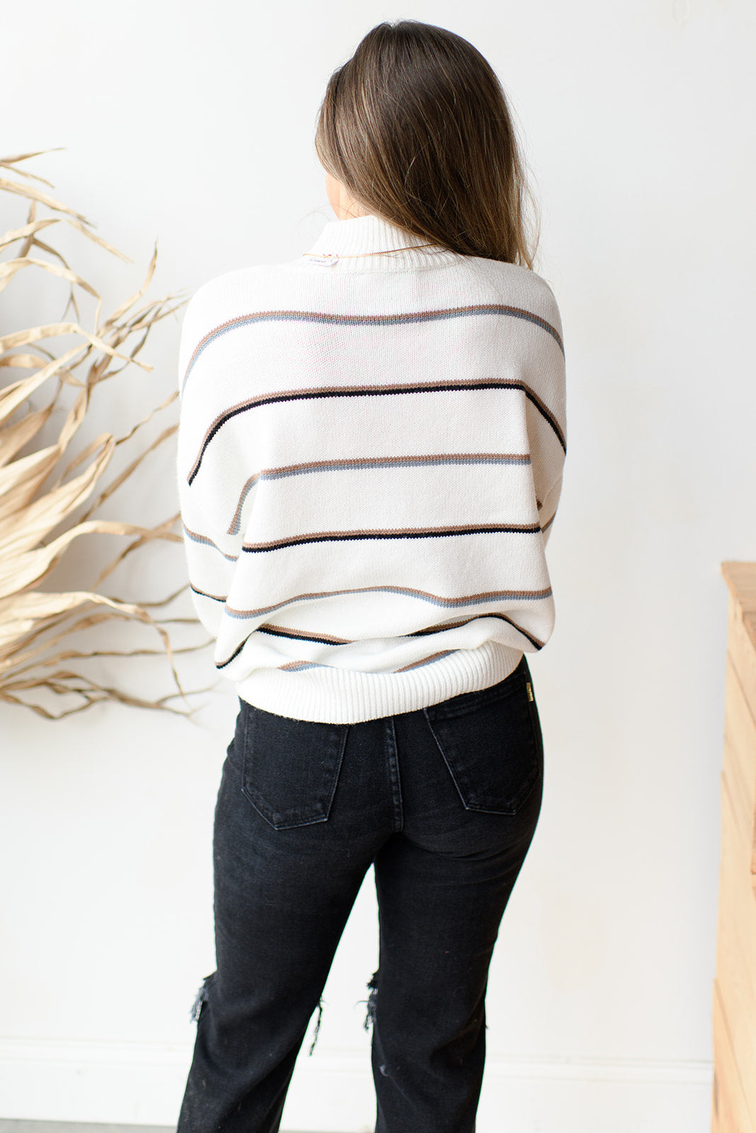 mode, do the stripe thing sweater