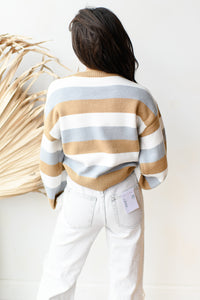 mode, stripe back at you sweater