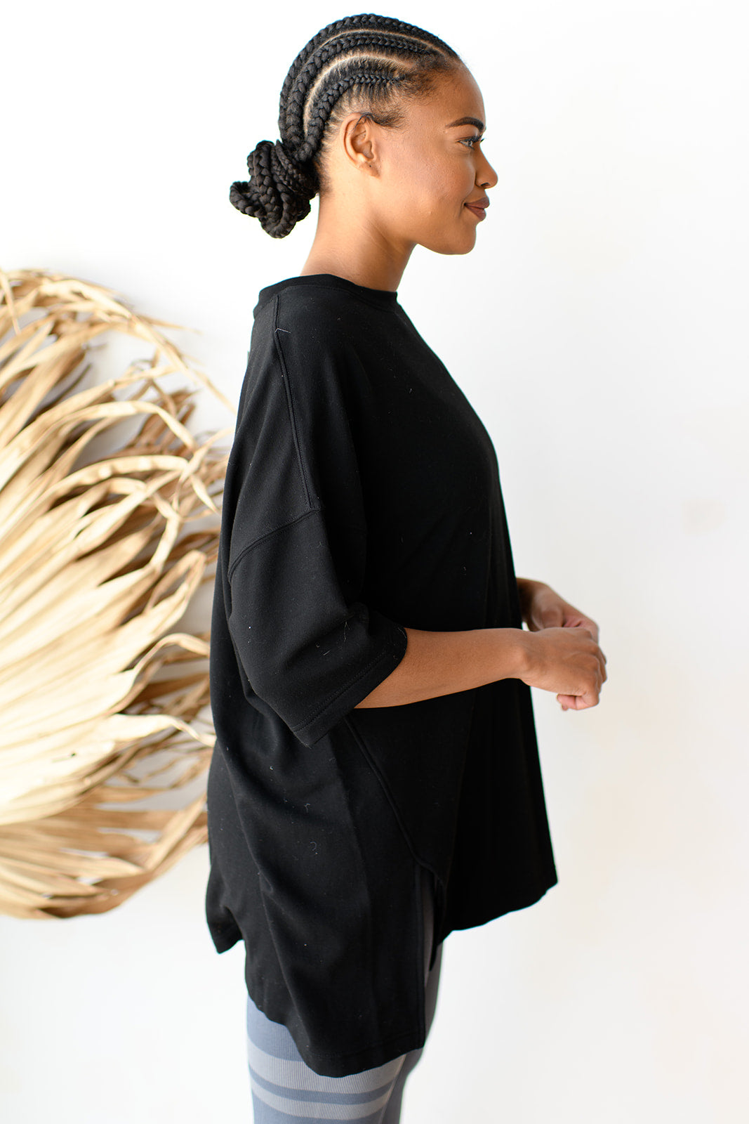 mode, lazy day longline top