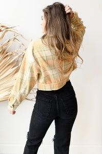 mode, don't plaid me crop jacket