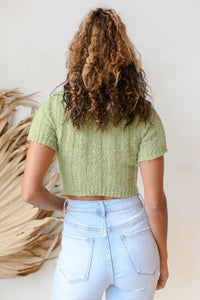 mode, collared sweater crop top