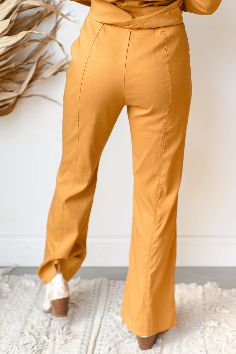 feelin fancy high waist flare trousers